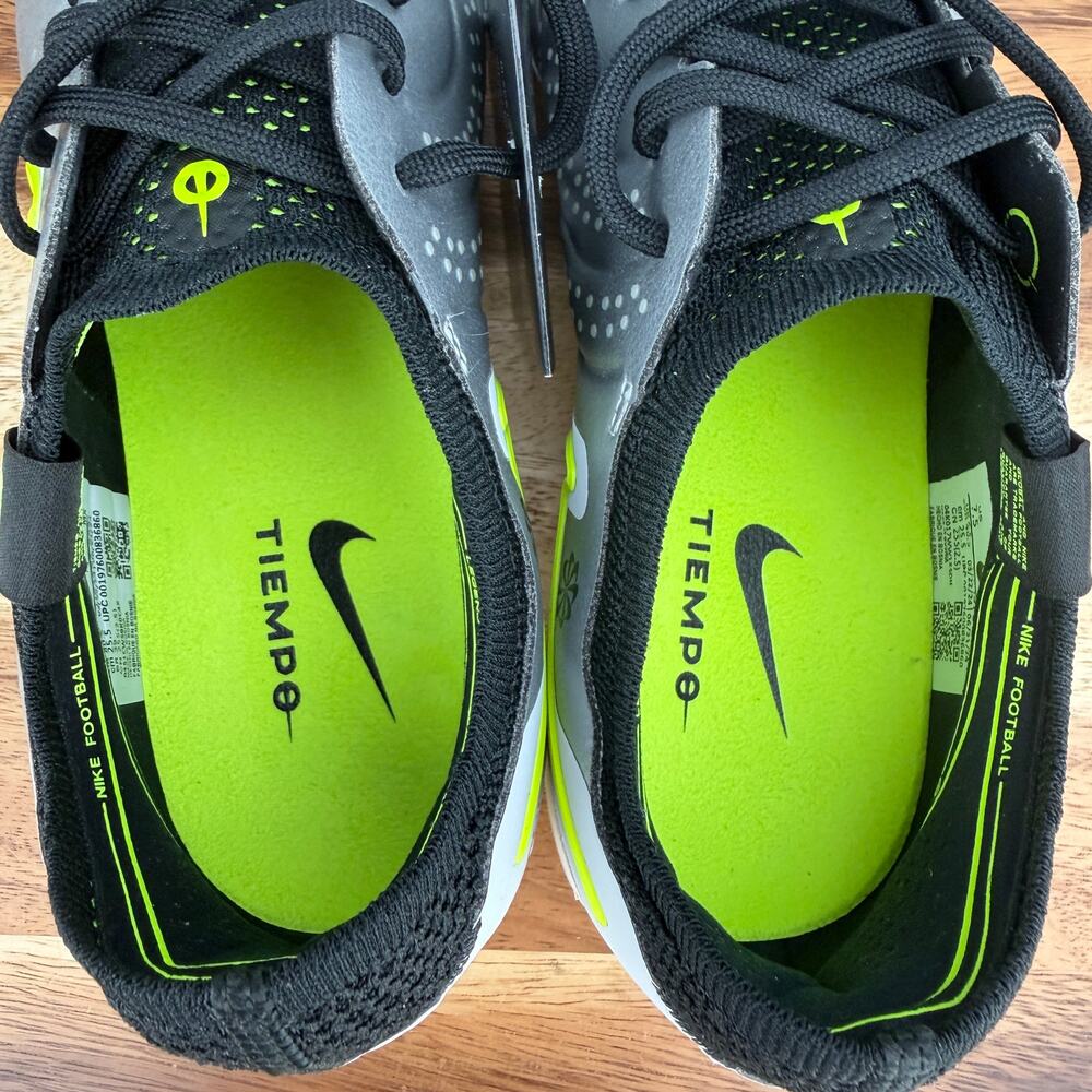 Nike Tiempo Legend 10 Elite AG Soccer Cleats Men's 7.5 Silver Mad Voltage - Picture 5 of 8